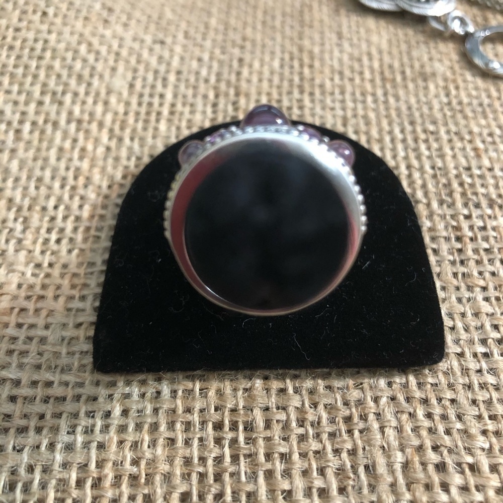 925 Sterling Silver Multiple Lavender Stones - image 3